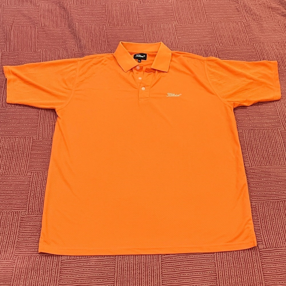 Titleist men’s size XXL Bright Orange Golf Polo short sleeve shirt
